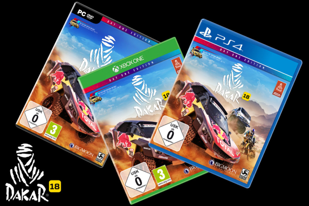 PC PS4 Xbox One offizielles Videospiel Game Dakar 18 Rallye Dakar Verpackungen