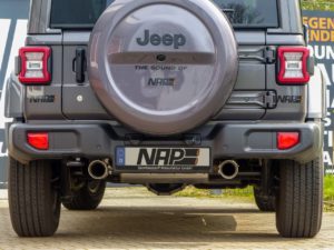 Jeep Wrangler JL-Abgasanlage von der NAP Sportauspuff Manufaktur