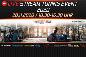 Online-veranstaltung JMS Fahrzeugteile Live Stream Tuning Event 2020 28. November Gladen Eisenmann Barracuda Cor.Speed KW ST Suspensions RaceChip