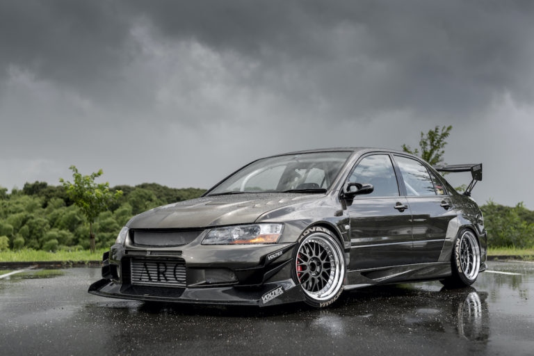 Mitsubishi Lancer Evo VII Tuning Racing Leistungssteigerung Breitbau Bodykit Widebody Fahrwerk