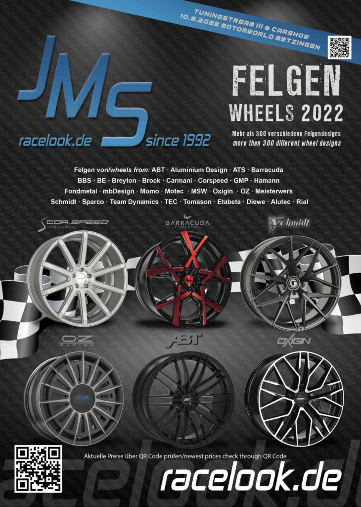 Ab sofort erhältlich: 2022er JMS Tuning- & Felgen-Kataloge!
