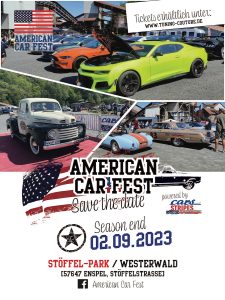 American Car Fest Season End 2023 Banner