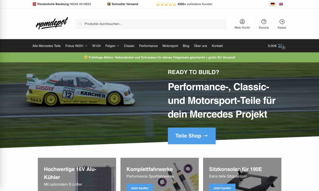 rpmdepot: One-Stop-Shop für Classic-, Performance- und Motorsport-Teile