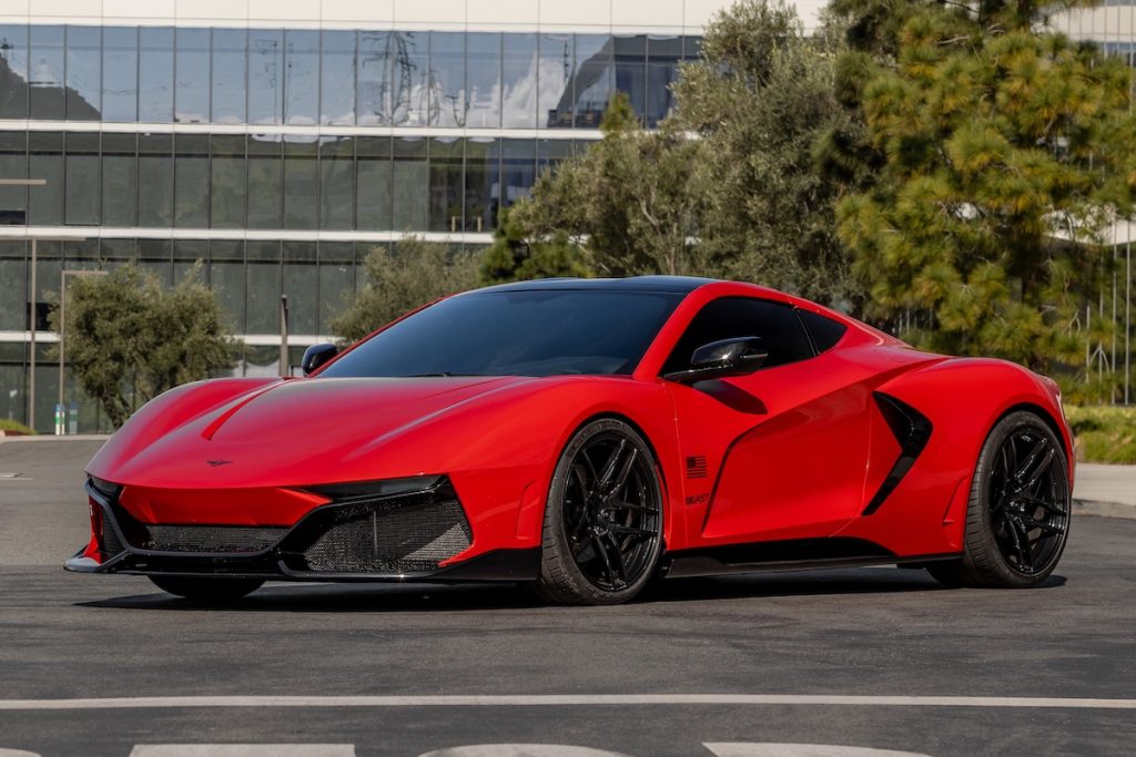 Rezvani Beast Hypercar Mittelmotor-Sportwagen Biturbo-V8 Carbon-Karosserie Felgen USA