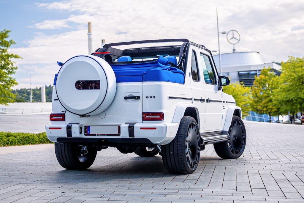 Refined Marques Mercedes-AMG G 63 Tuning Cabrio-Umbau Suicide Doors Felgen Aubasanlage Innenausstattung