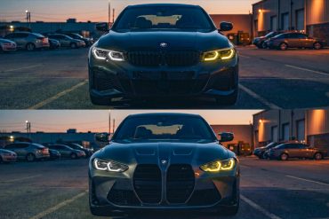 Eleron Switchback-DRL-LED-Scheinwerfer BMW CSL-Style gelb Rückleuchten Nachrüstung