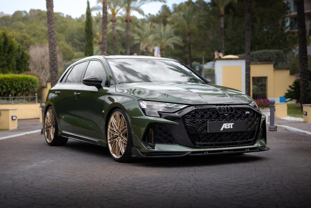 Abt Sportsline RS3 630 Tuning limitiertes Sondermodell Jubiläum Leistungssteigerung Bodykit Karosserieteile Fahrwerk Felgen Innenraum-Veredelung Audi Hot Hatch Topmodell Sportback
