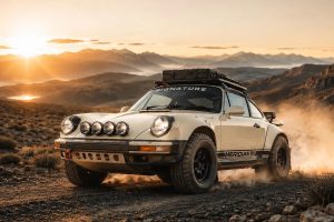 Signature Autosports Meridian 911 Restomod Offroader Fahrwerk Höherlegung Räder Karosserie Dachträger Motor
