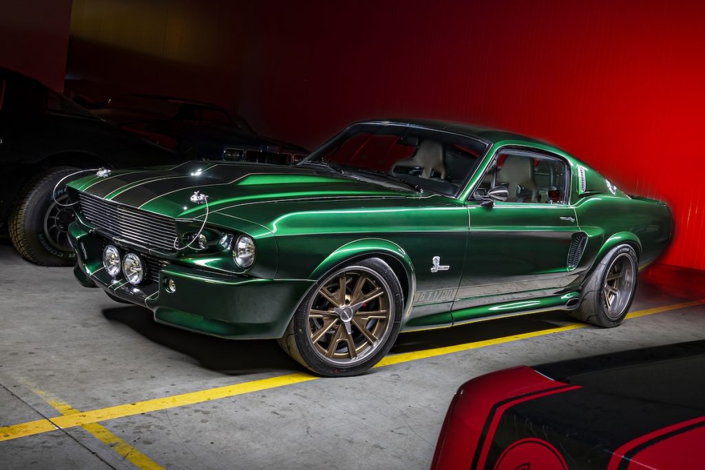 Mean Machine Garage 1967 Ford Mustang Fastback Hellenor Restomod Tuning Biturbo-V8 Motor Chassis Fahrwerk Bremsen Getriebe Felgen Karosserie-Upgrade Innenraum-Veredelung USA Muscle Car Klassiker