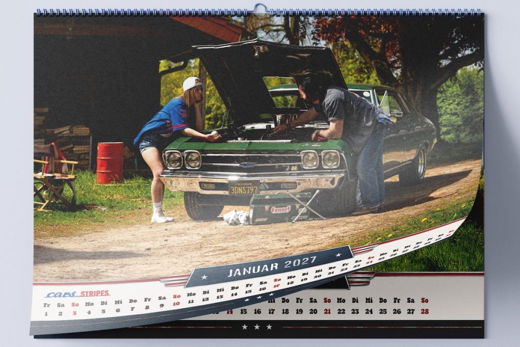 Camerican Cars 2027 powered by Cars and Stripes Wandkalender Neuheit Vorbestellung