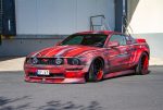 DTA Schöttner Ford Mustang GT Coupé S197 Widebody Karosseriekit Design-Lackierung Airride Luftfahrwerk Felgen Innenausstattung US-Car Tuning
