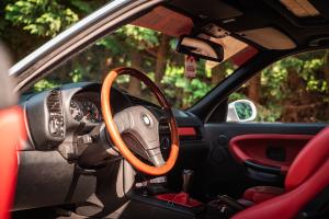 BMW E36 316i Coupé Tuning Airride Tieferlegung Felgen Bodykit Folierung Innenraum-Veredelung