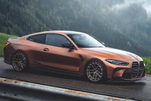 BMW G82 M4 Coupé Tuning Felgen VOSSEN Tieferlegung Gewindefahrwerk HS Motorsport