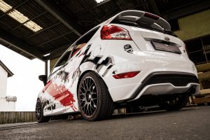 Barracuda Racing Wheels Karizzma Ford Fiesta ST Tuning Felgen Räder Gewindefahrwerk Abgasanlage Folierung Kleinwagen Hot-Hatch Pocket Rocket