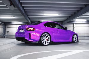 Barracuda Racing Wheels Razzer BMW G87 M2 Coupé MrSpectrum Tuning Felgen Gewindefahrwerk Tieferlegung Folierung Topmodell