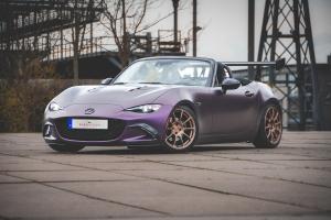 Barracuda Racing Wheels Summa Mazda MX-5 Roadster Tuning Felgen Räder Gewindefahrwerk Tieferlegung Karosserieteile Abgasanlage Folierung