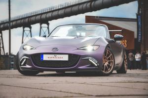 Barracuda Racing Wheels Summa Mazda MX-5 Roadster Tuning Felgen Räder Gewindefahrwerk Tieferlegung Karosserieteile Abgasanlage Folierung