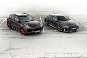 Black Box-Richter Nebulus Porsche Cayenne Turbo SUV Sportler Tuning Leistungssteigerung Folierung Felgen