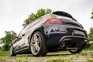 Cor.Speed Sports Wheels VW Scirocco Tuning Felgen Kharma Flow Forged Fahrwerk Tieferlegung Diffusor Abgasanlage