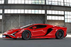 DMC Tuning Lamborghini Aventador-Nachfolger Revuelto Designretusche Entwurf Supersportwagen V12 Hybrid
