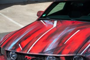 DTA Schöttner Ford Mustang GT Coupé S197 Widebody Karosseriekit Design-Lackierung Airride Luftfahrwerk Felgen Innenausstattung US-Car Tuning
