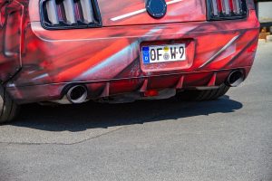 DTA Schöttner Ford Mustang GT Coupé S197 Widebody Karosseriekit Design-Lackierung Airride Luftfahrwerk Felgen Innenausstattung US-Car Tuning