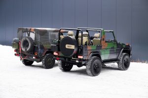 Expedition Motor Company EMC Restomod Wolf Mercedes-Benz 620 GE Camouflage Optik Felgen Fahrwerk LS3 V8 Ottomotor Automatikgetriebe Innenraum Upgrade Geländewagen Allradantrieb Militär