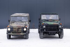 Expedition Motor Company EMC Restomod Wolf Mercedes-Benz 620 GE Camouflage Optik Felgen Fahrwerk LS3 V8 Ottomotor Automatikgetriebe Innenraum Upgrade Geländewagen Allradantrieb Militär