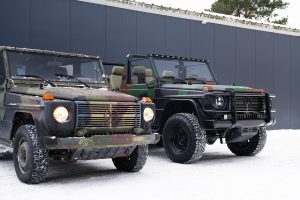 Expedition Motor Company EMC Restomod Wolf Mercedes-Benz 620 GE Camouflage Optik Felgen Fahrwerk LS3 V8 Ottomotor Automatikgetriebe Innenraum Upgrade Geländewagen Allradantrieb Militär