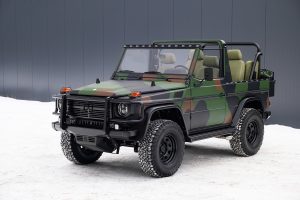 Expedition Motor Company EMC Restomod Wolf Mercedes-Benz 620 GE Camouflage Optik Felgen Fahrwerk LS3 V8 Ottomotor Automatikgetriebe Innenraum Upgrade Geländewagen Allradantrieb Militär