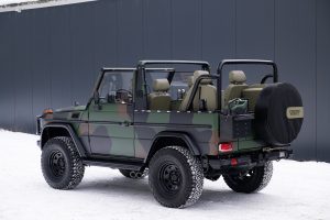 Expedition Motor Company EMC Restomod Wolf Mercedes-Benz 620 GE Camouflage Optik Felgen Fahrwerk LS3 V8 Ottomotor Automatikgetriebe Innenraum Upgrade Geländewagen Allradantrieb Militär