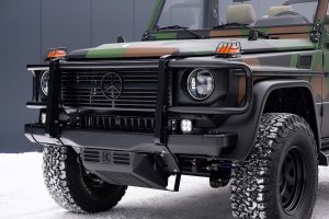 Expedition Motor Company EMC Restomod Wolf Mercedes-Benz 620 GE Camouflage Optik Felgen Fahrwerk LS3 V8 Ottomotor Automatikgetriebe Innenraum Upgrade Geländewagen Allradantrieb Militär