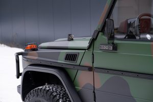 Expedition Motor Company EMC Restomod Wolf Mercedes-Benz 620 GE Camouflage Optik Felgen Fahrwerk LS3 V8 Ottomotor Automatikgetriebe Innenraum Upgrade Geländewagen Allradantrieb Militär