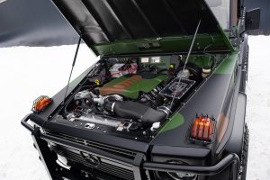 Expedition Motor Company EMC Restomod Wolf Mercedes-Benz 620 GE Camouflage Optik Felgen Fahrwerk LS3 V8 Ottomotor Automatikgetriebe Innenraum Upgrade Geländewagen Allradantrieb Militär