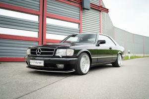 HS Motorsport Tuning Mercedes-Benz C126 560 SEC Felgen Tieferlegung Abgasanlage Frontspoilerlippe