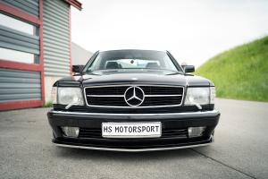 HS Motorsport Tuning Mercedes-Benz C126 560 SEC Felgen Tieferlegung Abgasanlage Frontspoilerlippe