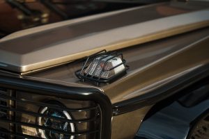 Legacy Overland Mercedes-Benz W461 230 GE Puch Restomod Geländewagen Offroader Allradantrieb Motor Fahrwerk Getriebe Felgen Bremsanlage Karosserie-Upgrades Innenraum-Neuausstattung