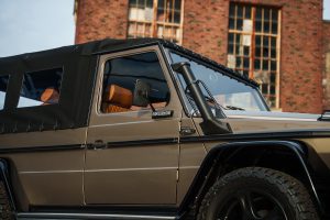Legacy Overland Mercedes-Benz W461 230 GE Puch Restomod Geländewagen Offroader Allradantrieb Motor Fahrwerk Getriebe Felgen Bremsanlage Karosserie-Upgrades Innenraum-Neuausstattung