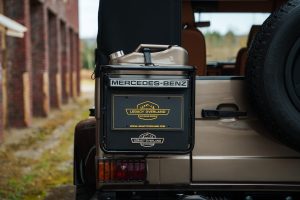 Legacy Overland Mercedes-Benz W461 230 GE Puch Restomod Geländewagen Offroader Allradantrieb Motor Fahrwerk Getriebe Felgen Bremsanlage Karosserie-Upgrades Innenraum-Neuausstattung