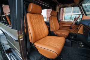 Legacy Overland Mercedes-Benz W461 230 GE Puch Restomod Geländewagen Offroader Allradantrieb Motor Fahrwerk Getriebe Felgen Bremsanlage Karosserie-Upgrades Innenraum-Neuausstattung