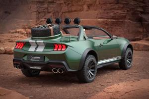 Loder1899 Thomas Crown Ford Mustang Cabriolet Tuning Offroad Karosserie Höherlegung Felgen Zusatzscheinwerfer Überrollbügel Reserverad US-Car S650