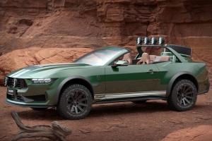 Loder1899 Thomas Crown Ford Mustang Cabriolet Tuning Offroad Karosserie Höherlegung Felgen Zusatzscheinwerfer Überrollbügel Reserverad US-Car S650