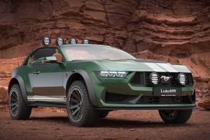 Loder1899 Thomas Crown Ford Mustang Cabriolet Tuning Offroad Karosserie Höherlegung Felgen Zusatzscheinwerfer Überrollbügel Reserverad US-Car S650