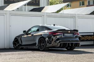Manhart MH4 900 Tuning Leistungssteigerung Abgasanlage Fahrwerk Felgen Carbon-Bodykit Innenraum-Veredelung BMW G82 M4 Coupé Topmodell