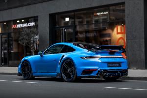 Manhart Performance TR 900 II Tuning Porsche 911 Turbo S 992 Bodykit Leistungssteigerung Felgen Fahrwerk Sportwagen