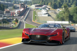 Mazda RX-Vision GT3 Concept Rennwagen Coupé Front Mittelmotor virtuelles Racing Gran Turismo Sport