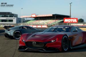 Mazda RX-Vision GT3 Concept Rennwagen Coupé Front Mittelmotor virtuelles Racing Gran Turismo Sport