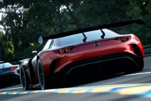 Mazda RX-Vision GT3 Concept Rennwagen Coupé Front Mittelmotor virtuelles Racing Gran Turismo Sport