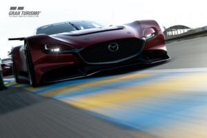 Mazda RX-Vision GT3 Concept Rennwagen Coupé Front Mittelmotor virtuelles Racing Gran Turismo Sport