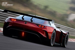 Mazda RX-Vision GT3 Concept Rennwagen Coupé Front Mittelmotor virtuelles Racing Gran Turismo Sport